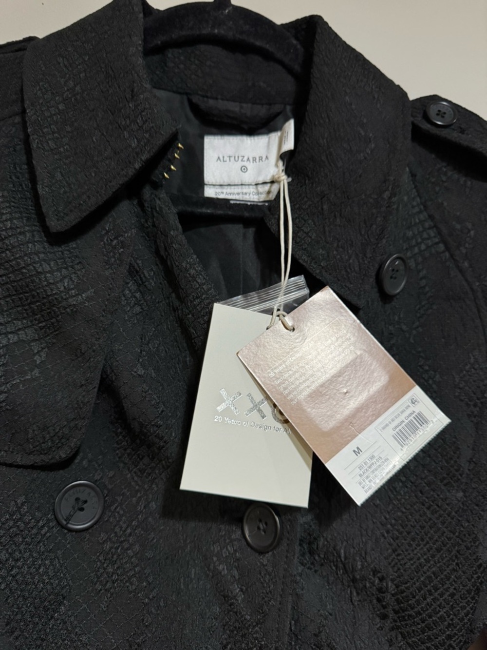 Altuzarra Black Textured Double-Breasted Coat - Picture 6 of 8